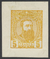 Type 11 5Fr. Ochre FORGERY Color Die Proof, Unperforated And Hinged, Vf - 1884-1894