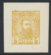 Type 11 5Fr. Ochre FORGERY Color Die Proof, Unperforated And Hinged, Vf - 1884-1894