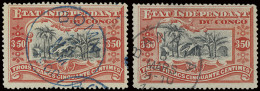 N° 27 '3,50 Fr Vermilion Mols Issue' (2x) With Cancellations Of Boma And Banana, Vf (OBP € 420) - Autres & Non Classés