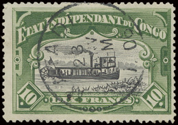 N° 29 (4x) 10Fr Green - Mols Congo Free State Used With Cancellations Of Matadi, Boma, Leopoldville (Telegraphical) And  - Sonstige & Ohne Zuordnung