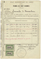 1901, Weapons License Form Type A (only For Europeans), Done In Boma February 1901 With Flag Cachet District De Boma Cor - Otros & Sin Clasificación