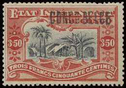 * N° 37B2 3,50fr. Vermilion With Brussels Overprint CONGO BELGE, Type B2, Hinged With Gum Crease, Vf/f (OBP €680) - Otros & Sin Clasificación