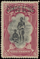 (*) N° 38B6 5fr. Carmine With Brussels Overprint CONGO BELGE Type B6 Without Gum, Still Scarce, Zm/m (OBP ++€760 *) - Other & Unclassified