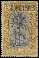 N° 42PT 15c. Ochre - Prince Issue With Typo Overprint CONGO BELGE, Position # 45 Of The Sheet Of 50 Stamps, Cancelled Ba - Autres & Non Classés