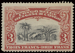 * N° 61-Cu 3Fr. Red - Mols Bilingual 1910 Issue With Watermark, Mint And Hinged, Vf - Other & Unclassified