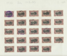 (**)/0 N° 69 50c. Lilac Brown Of Bilingual 1915 Issue, Plate III3 + A5 White Smoke, Partial Recontruction (47x) And Plat - Sonstige & Ohne Zuordnung