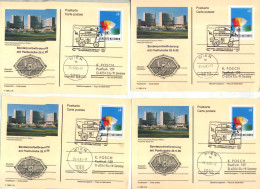 Carte Postale 4 Logo Cachet Wien + Expo Onu  Par Diligence - Brieven En Documenten