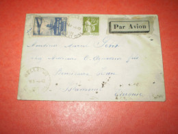 Cachet Horoplan De Bellevue Seine Et Oise Pour Istanboul Par Avion Flamme Paris, Cachet Istanbul Turquie - Covers & Documents