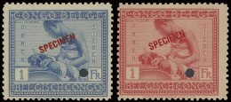 ** N° 118, 119, 121, 123, 125, 127 And 128 Vloors Issue Full Set With SPECIMEN Overprint In Red, Punched, MNH, Vf (OBP € - Autres & Non Classés