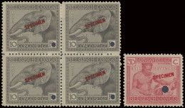 **/* Lot Of 75 Stamps, Vloors Issue With SPECIMEN Overprint In Red, Punched, Some Blocks, Mixed Quality, Interesting Lot - Sonstige & Ohne Zuordnung