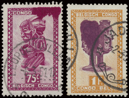 N° 284-Cu And 285-Cu 75c. And 1Fr. Masks Issue Both With Curiosities Of Printing Big Spot Of Color, Very Spectacular And - Other & Unclassified