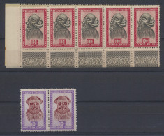 ** N° 292 (pair) And N° 295 (strip Of 10), Vf (OBP € 200) - Autres & Non Classés