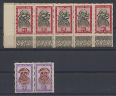 ** N° 292 (pair) And N° 295 (strip Of 10), Vf (OBP € 200) - Sonstige & Ohne Zuordnung