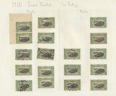 */0 N° 64/65 5c. Green And 10c. Carmine, Bilingual 1915 Issue, Reconstructed Booklet Panes Of All Printings, Some Panes  - Carnets