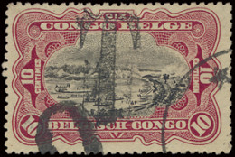 N° 65 10c. Carmine Bilingual 1915 Issue, Booklet Pane Alpha 3rd Printing, Position #7, Used With Out Of Use O Mark And T - Cuadernillos