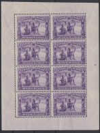 ** N° 173 50c. Violet - Stickney Machine Issue, Small Sheet With Plate Number 2, MNH, Vf/f - Cuadernillos