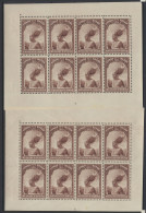 ** N° 177 (2x) 1,25Fr. Red-brown - Stickney Machine Issue, Small Sheets Both With Plate Number, 1 And 2, MNH, Rust But S - Carnets