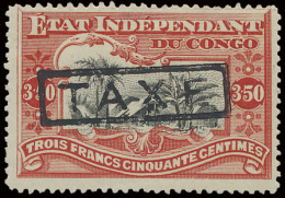 * TX 6B 3,50Fr. Vermilion - Mols Congo Free State With Boxed Overprint TAXE In Black, Hinged, Vf (OBP €525) - Otros & Sin Clasificación