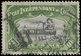 TX 6D 10Fr. Green Perf. 14 And With T (Du Four Type I) In Black, Cancelled LEOPOLDVILLE In Black, Vf (OBP €120) - Otros & Sin Clasificación