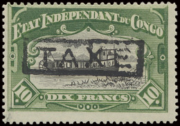 * TX 6D 10Fr. Green - Mols Congo Free State With Boxed Overprint TAXE In Black, Hinged, Vf (OBP €425) - Sonstige & Ohne Zuordnung