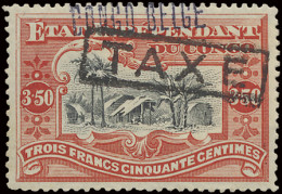 * TX 14 3,50Fr. Vermilion With Local Overprint CONGO BELGE Type L7 And With Boxed TAXE, Mint, Hinged And With Piece Of P - Other & Unclassified