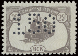 * CP 31 25F Grey, Perforated 150 (private Perfin), LH, Unlisted In OBP Catalogue, Scarce Stamp And In Perfect Quality, V - Paketmarken