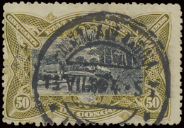 Foreign Postmarks, Angolan Cancel On OBP N° 25 50c. Olive - Congo Free State Mols Issue, In 1904, Vf - Otros & Sin Clasificación