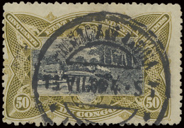 Foreign Postmarks, Angolan Cancel On OBP N° 25 50c. Olive - Congo Free State Mols Issue, In 1904, Vf - Other & Unclassified