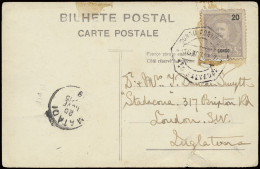 1907, Picture Postcard Franked With Portuguese Congo Yv. N° 18, Sent From Sao Salvador November 16, 1907 To London/Great - Otros & Sin Clasificación