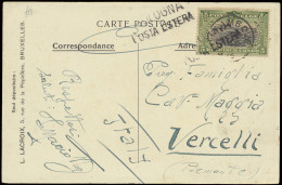 1915, Picture Postcard Franked With OBP N° 54 5c. Green - Mols Bilingual 1910 Issue, Sent From Kambove In 1915 To Vercel - Other & Unclassified