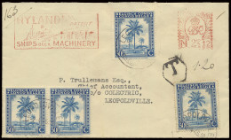 1946, Cover Insufficiently Franked Sent From Wakefield / Great Britain To Leopoldville / Belgian Congo. British Mark T F - Otros & Sin Clasificación