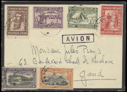 1930, Airmail Cover, Franked With OBP N° 150/153 And PA1/2 10c.+5c., 20c.+10c., 35c.+15c., 60c.+30c. And Native Welfare  - Autres & Non Classés