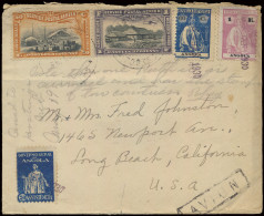 1930, Mixed Franking Angola And Belgian Congo, Airmail Cover, Franked With Yvert N° 218, 220, 231 And OBP N° PA1/2, Sent - Andere & Zonder Classificatie