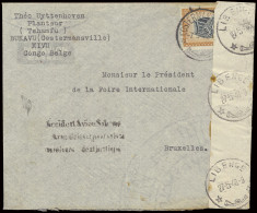 1948, Libenge Crash Airmail, Airmail Cover Franked With OBP N° 291, Sent From Costermansville May 7, 1948 To Brussels/Be - Other & Unclassified