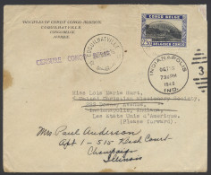 1940, Belgian Congo Censor Tape Type Aa And Straight-line Type Baa (in Violet) Applied At Coquilhatville On Cover Sent F - Storia Postale