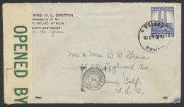 1941, Soudanese Censor Tape And Egyptian Censor Cachet On Cover Sent Wamba To USA, Via Aba, Interesting Route, Franked W - Lettres & Documents
