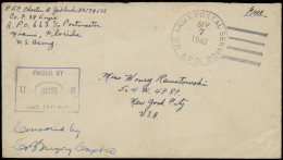 1942 Belgian Congo - US Army In Belgian Congo, Postage Free Cover, Written By A Soldier Of The 38th Engineer - APO 663 A - Lettres & Documents