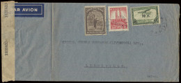 1942 Airmail Cover, Franked With OBP N° 183, 224 And PA16 (very Scarce On Cover), Sent From Leopoldville May 3, 1942 To  - Covers & Documents