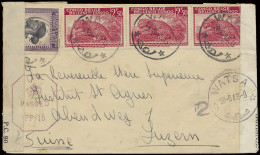 1943, Belgian Congo Censor Tape Type Ab (scarce Tape) Applied At Watsa By Censor Man Number 2 (in Black) On Cover Sent F - Covers & Documents