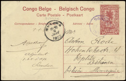 1921 Postal Stationery Catalogue Stibbe N° 43 View 65 With Additional Franking OBP N° 64 5c. Green - Mols Bilingual 1915 - Ganzsachen