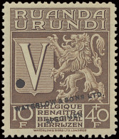 * Type 148 10Fr. + 40Fr. Publicity Proof In Brown With Overprint WATERLOW & SONS LTD. SPECIMEN, Punched Hole, Hinged, Sc - Sonstige & Ohne Zuordnung