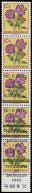 ** Error Of Surcharge On Flowers Issue 6,50fr. On 10c. Vertical Strip Of 5 With 2 Stamps Without Surcharge 1 Stamp Norma - Süd-Kasai