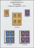 ** N° 20/24 Leopard Head Issue, Small Collection On 5 Computer Pages Including Full Sets 20/24 (5x), 20A/24A, Also Part  - South-Kasaï
