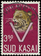 N° 22 (OBP) 3,50fr. - Leopard Head, Cancelled Mwene-Ditu, Scarce, Vf - Zuid-Kasaï