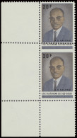 ** N° 28-Cu 20fr. A.D. Kalonji Issue In Vertical Pair With Misplaced Perforation (too Much Upwards), MNH, Scarce In Perf - Zuid-Kasaï