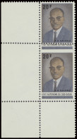** N° 28-Cu 20fr. A.D. Kalonji Issue In Vertical Pair With Misplaced Perforation (too Much Upwards), MNH, Scarce In Perf - Süd-Kasai