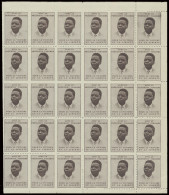 ** Full Sheet Of 55 Propaganda Vignettes (stamps) Avec Le Président Tshombe Pour La Victoire Et La Liberté, Vf/f - Katanga