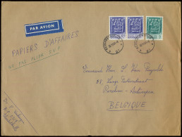 1961, Airmail Cover (printed Matter Rate), Franked With OBP N° 58 And 60 (horizontal Pair) 5Fr And 6,50Fr - Katangese Ar - Katanga