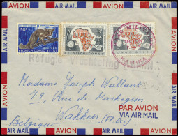 1960, Refugee Cover, Airmail Cover, Franked With Belgian Congo Stamps OBP N° 353 And 365/366, Sent From Kamina To Wakker - Katanga