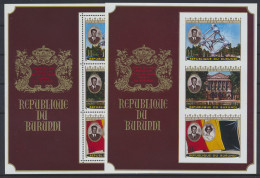 ** BL 42a/BL 42Aa Visit Of The Royal Couple - 1990 Issue, Mini Sheet Perforated And Unperforated, Rusted But Stamps In P - Other & Unclassified